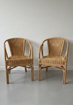 Set van 2 Vintage Rotan Kuipstoeltjes - Boho / Wicker, Ophalen