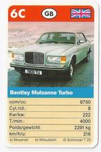 Kw2587 autokaartje bentley mulsanna turbo, Ophalen of Verzenden, Zo goed als nieuw, Auto's