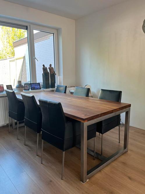 Eethoek notenhout, Huis en Inrichting, Complete eetkamers, Gebruikt, Ophalen of Verzenden