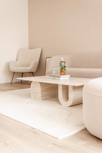 Prachtige design travertin salontafel beschikbaar voor biedingen