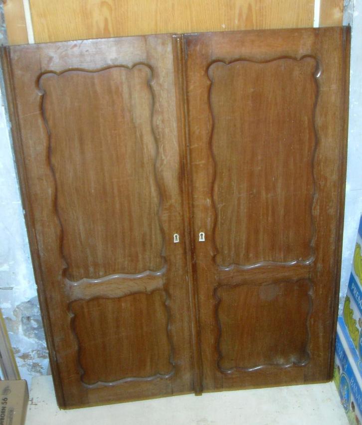 Set Biedermeier massief eiken kastdeuren, Huis en Inrichting, Kasten | Kledingkasten, 100 tot 150 cm, 50 tot 100 cm, Minder dan 25 cm