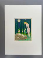 Houtgravure Kees van Dongen inclusief zuurvrij passepartout, Antiek en Kunst, Kunst | Etsen en Gravures, Ophalen of Verzenden