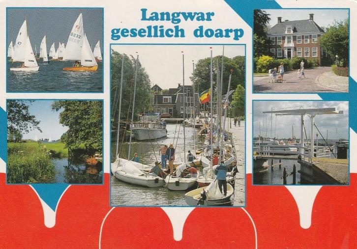 LANGWEER Zeilsport Haven Osinga State Brug, Verzamelen, Ansichtkaarten | Nederland, Gelopen, Friesland, 1980 tot heden, Verzenden
