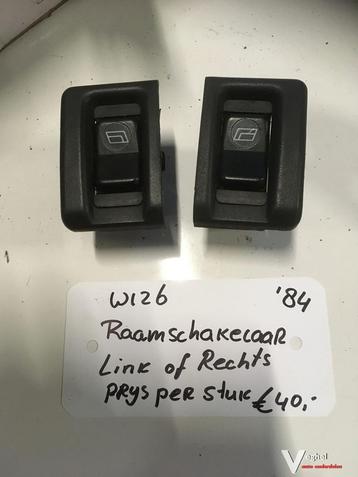 Mercedes W126  1984 Raambedieningsschakelaar Links of Rechts beschikbaar voor biedingen