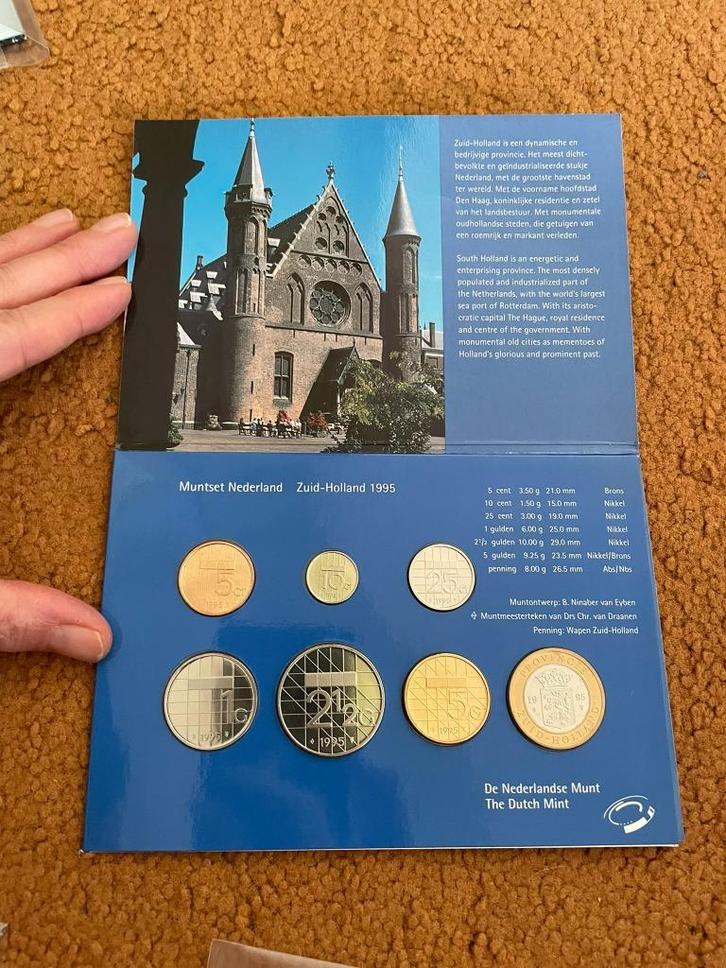 Muntset Nederland Zuid Holland uit 1995, Postzegels en Munten, Munten | Nederland, Setje, Overige waardes, Koningin Beatrix, Ophalen