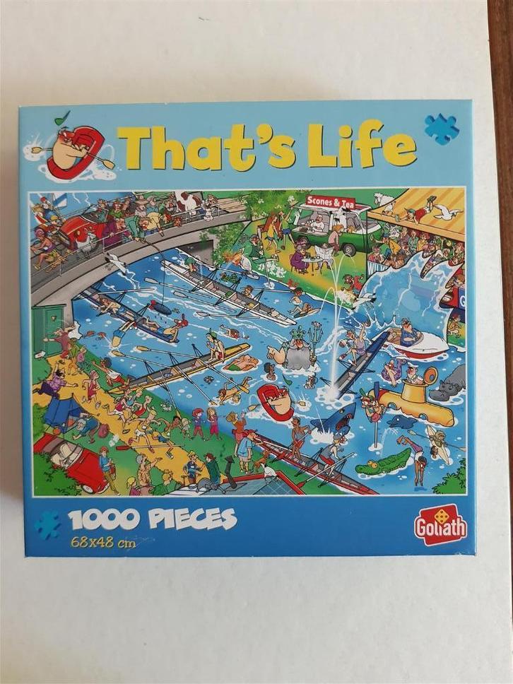 Goliath That's Life 931246 de Botenrace 1000 stukjes, Hobby en Vrije tijd, Denksport en Puzzels, Zo goed als nieuw, Legpuzzel