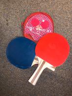 pingpongen  set 2x  bats ket twee ballen, Sport en Fitness, Tafeltennis, Ophalen of Verzenden, Zo goed als nieuw, Net, Batje(s) of Balletje(s)