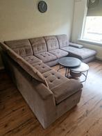 Grote luxe loungebank/hoekbank DUBAI - microvezel, Ophalen, Zo goed als nieuw, Overige materialen