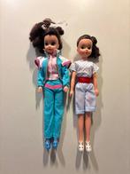 Fleur barbie poppen vintage 2 stuks jaren 80 zwarte haren!, Ophalen of Verzenden, Gebruikt, Barbie