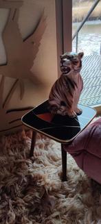 Retro bijzettafeltje ,plantentafeltje, Huis en Inrichting, Tafels | Bijzettafels, Ophalen, Rond, Minder dan 55 cm, 45 tot 60 cm