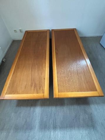 2 vintage jaren '50 houten bed onderstel beschikbaar voor biedingen