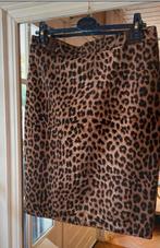 Wollen luipaard rok maat 38/40, Kleding | Dames, Rokken, Maat 38/40 (M), Ophalen of Verzenden, Zo goed als nieuw, Onder de knie
