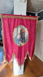 Groot wandkleed met religieuze voorstelling,  zie foto's, Antiek en Kunst, Ophalen of Verzenden