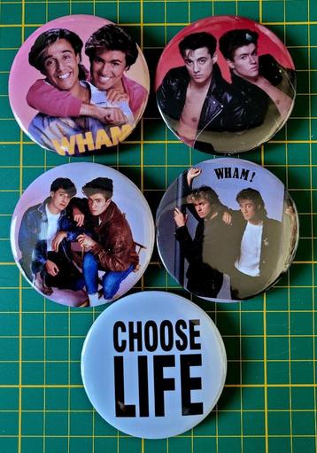 Grote Wham! buttons (2) beschikbaar voor biedingen