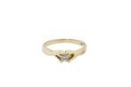 Twisted Solitair | 14 Karaat Gouden Ring Met Diamant, Sieraden, Tassen en Uiterlijk, Ringen, Goud, Goud, Met edelsteen, 17 tot 18