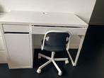 Wit Ikea Micke bureau incl. bureaustoel, Huis en Inrichting, Bureaus, Ophalen, Bureau
