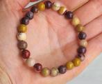 Prachtige herenarmband met Mokaiet edelstenen, Verzenden, Nieuw, Elastiek, Met edelsteen