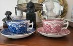 2 oude Engelse kop & schotels van Woods Ware English Scenery, Antiek en Kunst, Ophalen of Verzenden