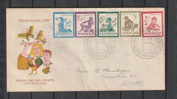 FDC E4, Kinderzegels uit 1950. Beschreven. beschikbaar voor biedingen