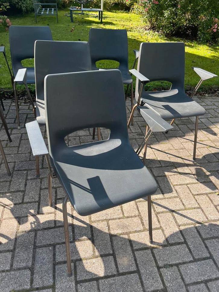10 Phillipus Potter stoelen jaren 70 vintage retro kunststof, Huis en Inrichting, Stoelen, Gebruikt, Vijf, Zes of meer stoelen