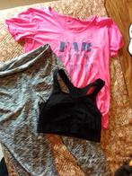 Sport shirt, legging, sport beha Hema maat L, Ophalen of Verzenden, Zo goed als nieuw, Zwart
