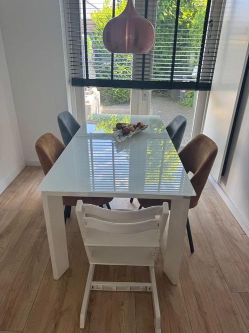 Eettafel uitschuifbaar, Huis en Inrichting, Tafels | Eettafels, Zo goed als nieuw, 50 tot 100 cm, 150 tot 200 cm, Vijf personen of meer