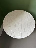 Leitmotiv Bijzettafel Wit met Gouden Details, Huis en Inrichting, 45 tot 60 cm, Overige materialen, Minder dan 55 cm, Rond