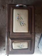 Antiek Art deco Houtbak voor openhaard, Ophalen, Gebruikt, Vrijstaande haard, Houthaard