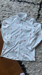 Blouse S/m 36/38 met hartjes, Ophalen of Verzenden, Zo goed als nieuw, Maat 36 (S)