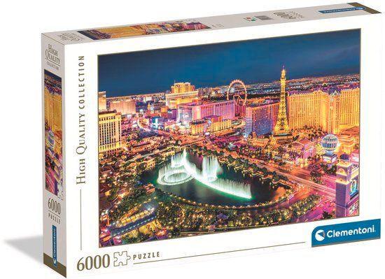 Clementoni - Las Vegas - Puzzel - 6000 stukjes, Hobby en Vrije tijd, Denksport en Puzzels, Nieuw, Legpuzzel, Meer dan 1500 stukjes