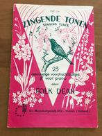Pianoboek Zingende Tonen Folk Dean 23 eenvoudige stukjes, Muziek en Instrumenten, Bladmuziek, Ophalen of Verzenden, Gebruikt, Les of Cursus