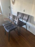 4 Henders & Hazel Manou Stoelen zwart/grijs, Huis en Inrichting, Stoelen, Ophalen, Zwart, Zo goed als nieuw, Vier