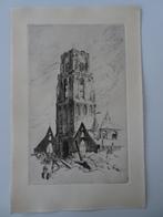 Ets Laurenskerk in Rotterdam na bombardement D de Wilde 1940, Antiek en Kunst, Kunst | Etsen en Gravures, Verzenden