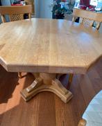 Te koop 8 hoekige massieve bolpoot eettafel, Huis en Inrichting, 100 tot 150 cm, Eikenhout, 200 cm of meer, Ophalen of Verzenden