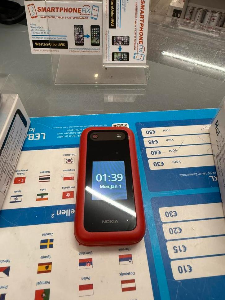 nokia 2660 flip  telefoon nieuw zwart en rood, Telecommunicatie, Mobiele telefoons | Toebehoren en Onderdelen, Nieuw, Nokia, Overige typen