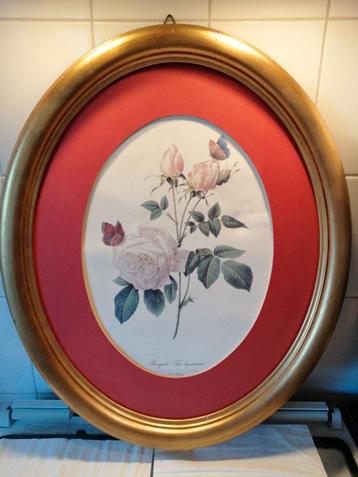 Gouden Schilderij met Bloemen beschikbaar voor biedingen