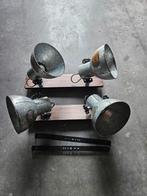 2 lampen industrieel, Huis en Inrichting, Lampen | Spots, Ophalen, Gebruikt, Metaal of Aluminium