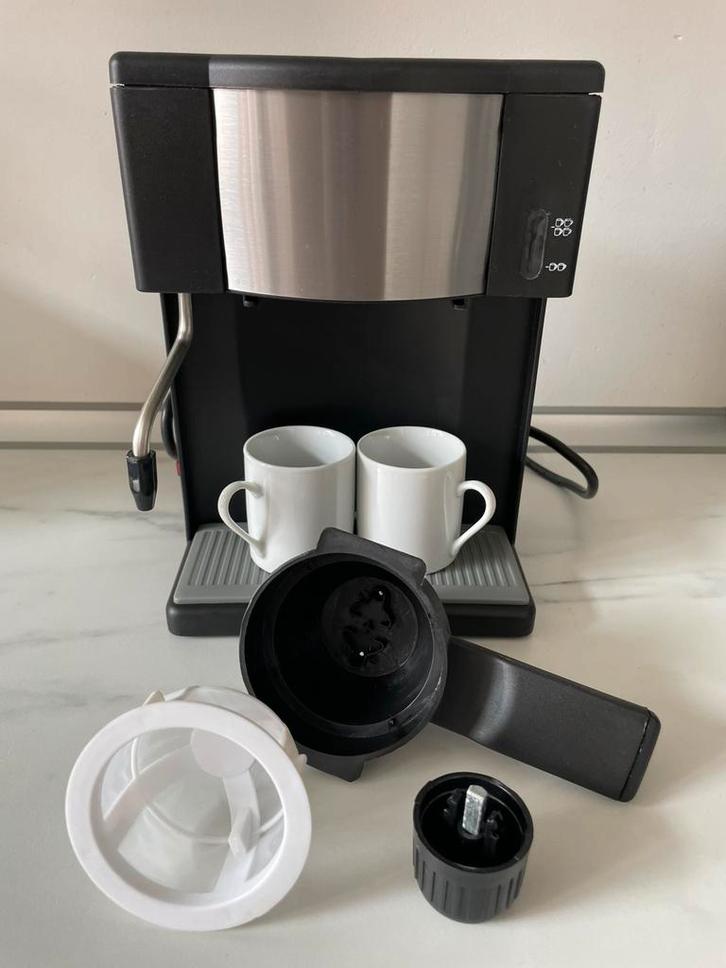 Koffiezetapparaat met 2 porseleinen kopjes / model: CM-401, Witgoed en Apparatuur, Koffiezetapparaten, Nieuw, Gemalen koffie, Koffiemachine