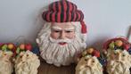 18 Mooie Vintage Kerstman Kerstboom Ornamenten Keramiek, Verzenden, Gebruikt