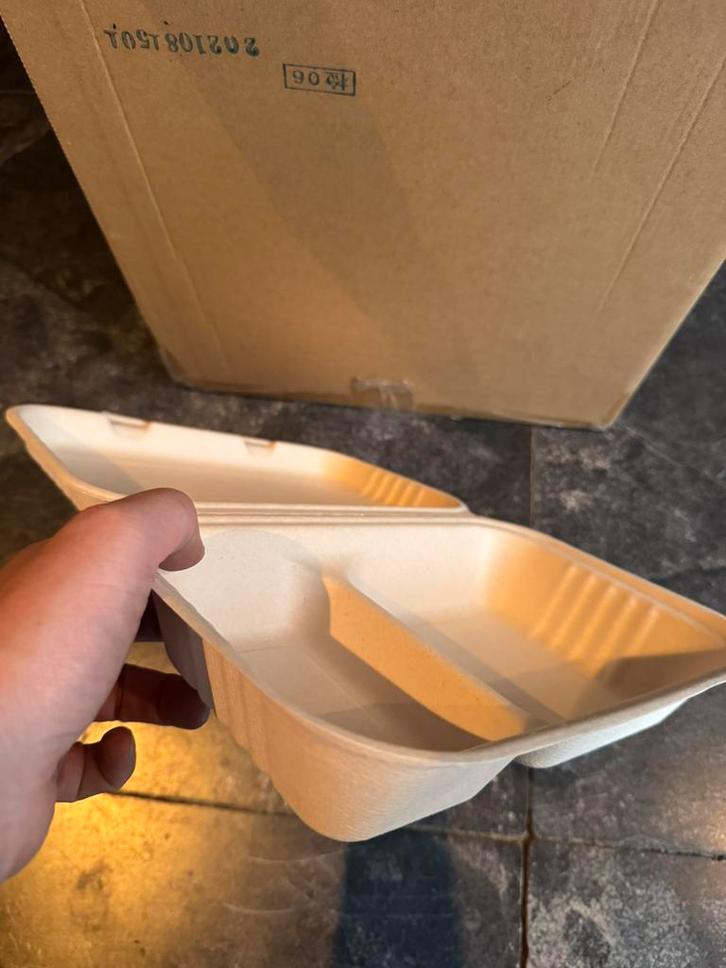 Grote partij box biodore - 2 delen - maaltijdbox 2500 stuks, Diversen, Papierwaren, Nieuw, Ophalen