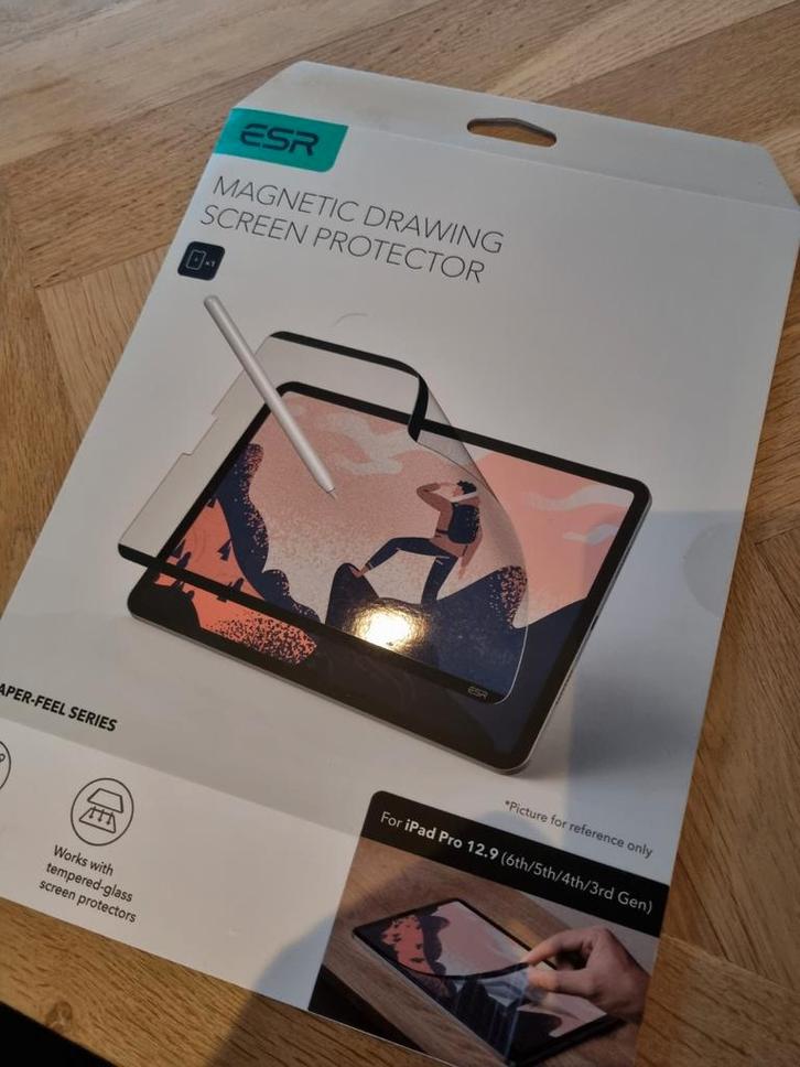 Magnetische Screenprotector iPad Pro 12.9 Paper Feel, Computers en Software, Tablet-hoezen, Nieuw, Screenprotector, 12 inch, Ophalen of Verzenden