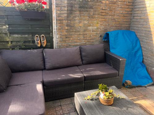 Loungeset voor buiten, Tuin en Terras, Tuinsets en Loungesets, Gebruikt, Loungeset, Wicker, 5 zitplaatsen, Bank, Ophalen