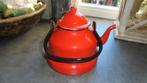 rood emaille keteltje, Antiek en Kunst, Ophalen of Verzenden