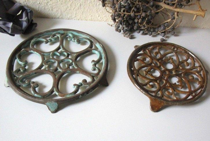 Oude onderzetters, Antiek en Kunst, Antiek | Emaille, Ophalen of Verzenden