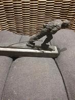 Bronzen beeld van man aan het werk, Antiek en Kunst, Ophalen of Verzenden