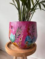 Ts bloempot designed bij Lammie fiesta D 33 h 28 roze, Kunststof, Rond, Ophalen of Verzenden, Zo goed als nieuw