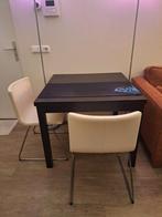 Kleine Eettafel met 2 Stoelen, Huis en Inrichting, Tafels | Eettafels, Gebruikt, 50 tot 100 cm, Vierkant, Tot twee personen