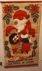 Zweeds kerst wandkleed – Tomte & kinderen – 4986 cm, Diversen, Kerst, Ophalen of Verzenden, Zo goed als nieuw