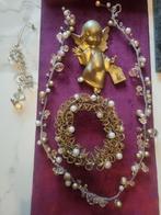 Kerstdecoratie: Engel, Krans & Parel Slinger, Ophalen of Verzenden, Gebruikt