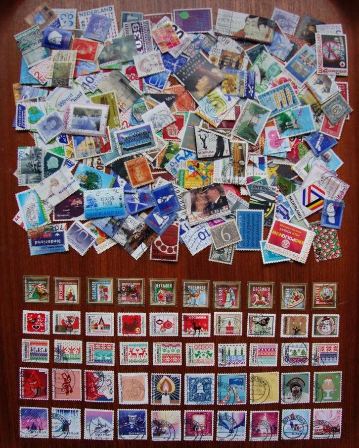 250 Nederland zegels, incl. 5 Kerst / Dec. series., Postzegels en Munten, Postzegels | Nederland, Gestempeld, Na 1940, Verzenden